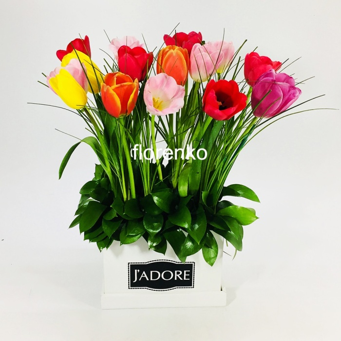 20 tulipanes de colores