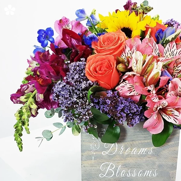 Hermoso multicolor de flores exóticas