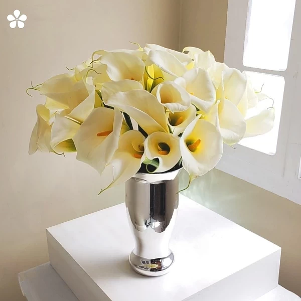 Brillo cromado - 50 alcatraces en florero