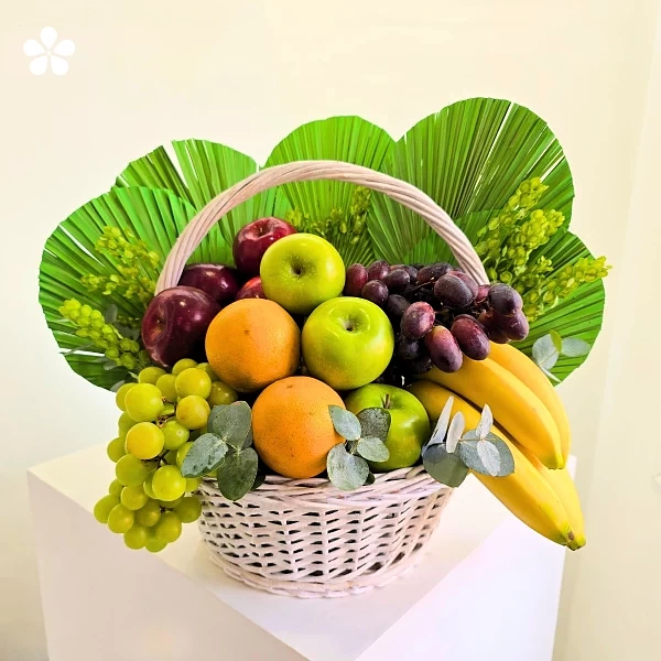 Canasta tropical de frutas frescas